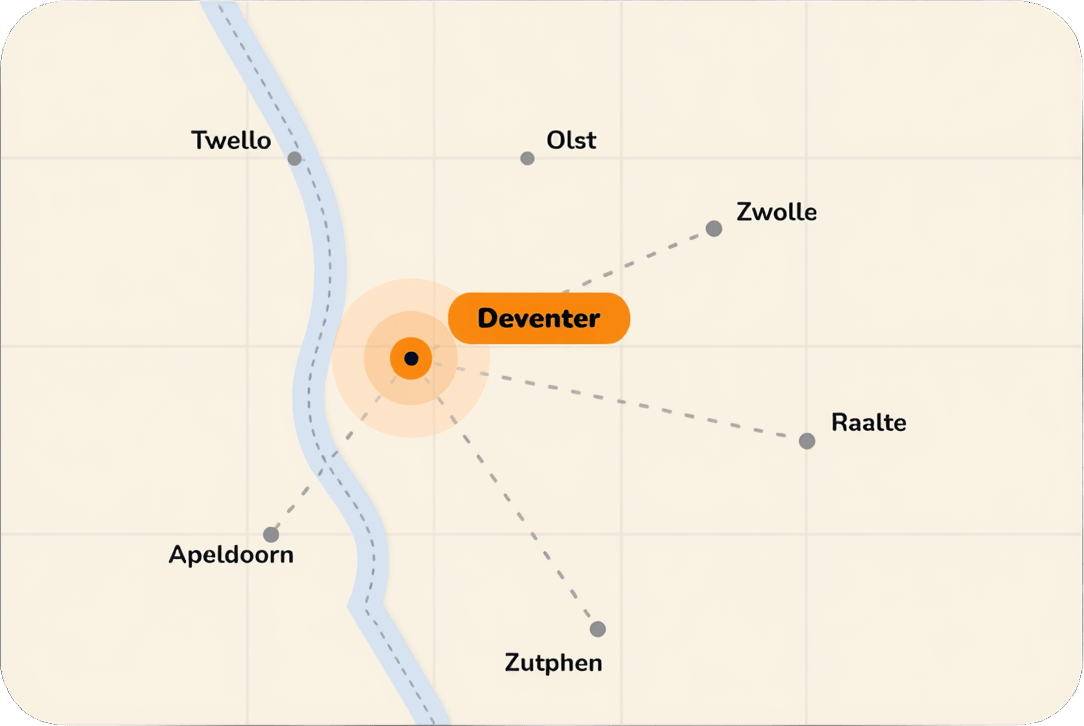 deventer-kaart-werkgebied-licht-rscreate Een kaart van Deventer en omliggende gebieden